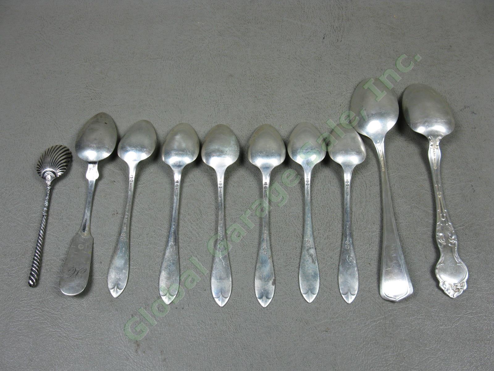 10 Vtg Sterling Silver Flatware Spoon Lot Lunt Wallace Dominick & Haff Set 7.5oz 1