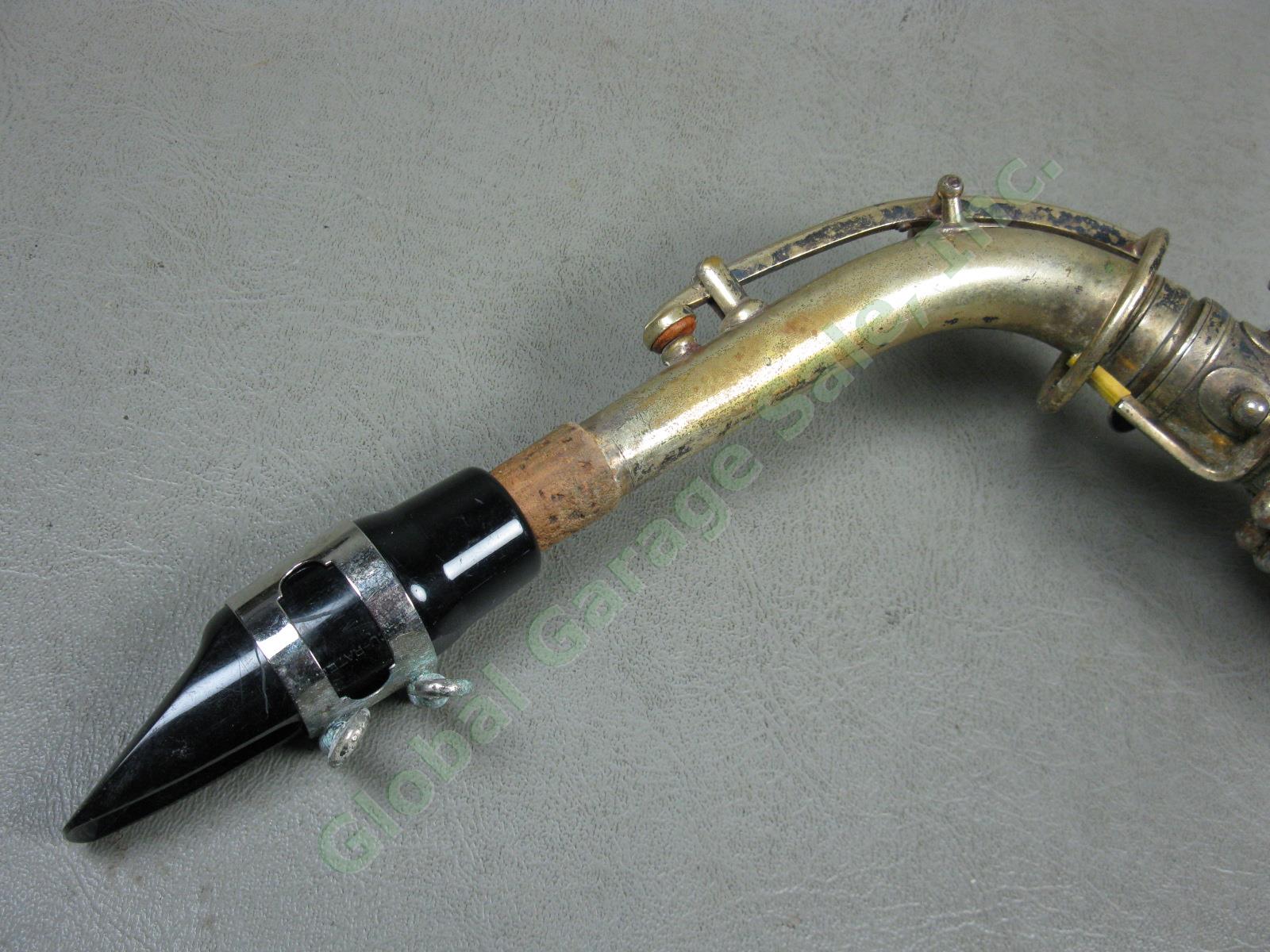 Vtg 1924/1925 Buescher True Tone Low Pitch Saxophone Serial #156390
 W/ Case Lot 5