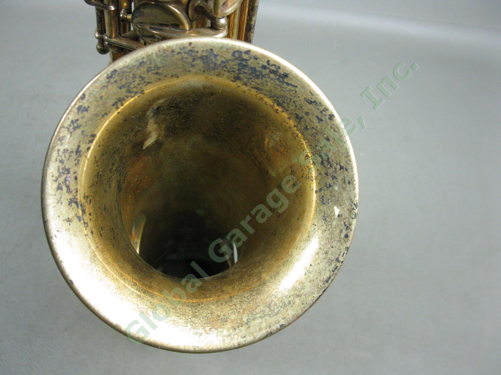 Vtg 1924/1925 Buescher True Tone Low Pitch Saxophone Serial #156390
 W/ Case Lot 6