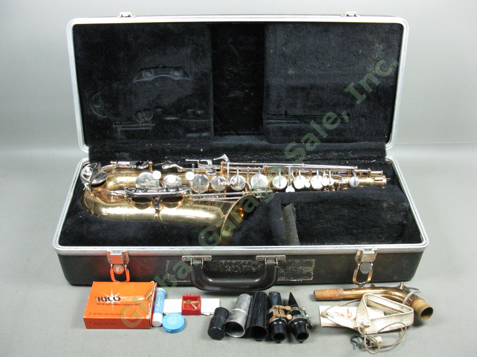 Vtg Selmer Bundy II 2 Alto Saxophone W/ Hard Case Bundle Lot Serial 838807 As-Is