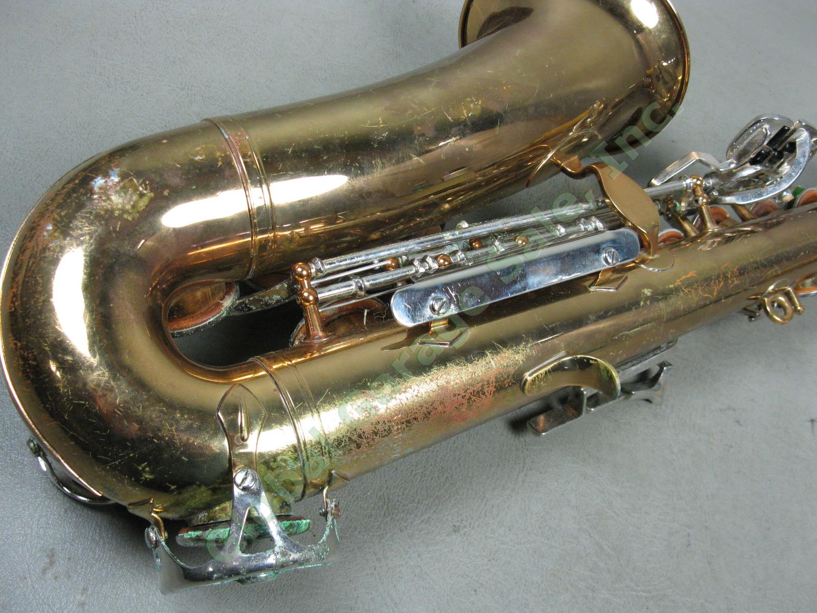 Vtg Selmer Bundy II 2 Alto Saxophone W/ Hard Case Bundle Lot Serial 838807 As-Is 6
