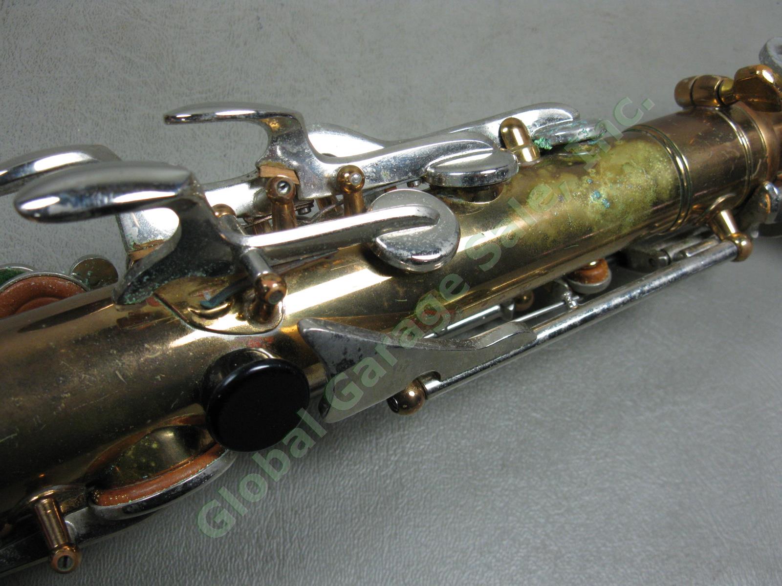 Vtg Selmer Bundy II 2 Alto Saxophone W/ Hard Case Bundle Lot Serial 838807 As-Is 7