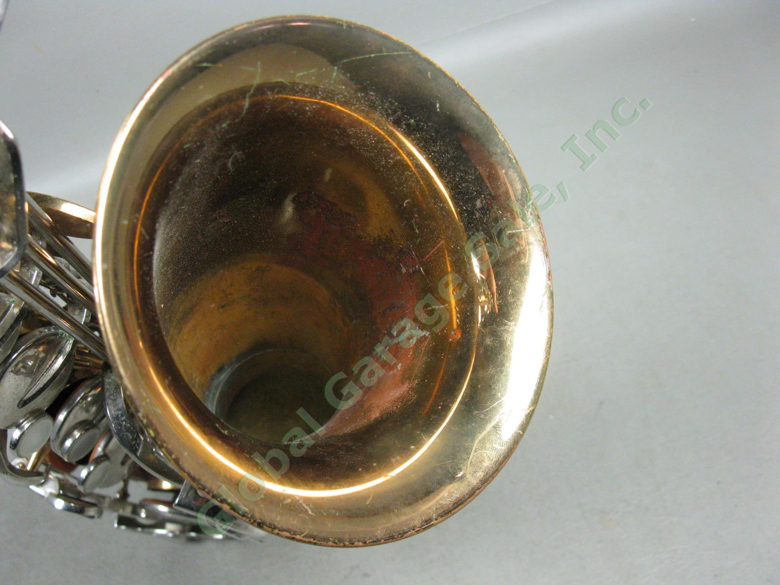 Vtg Selmer Bundy II 2 Alto Saxophone W/ Hard Case Bundle Lot Serial 838807 As-Is 11