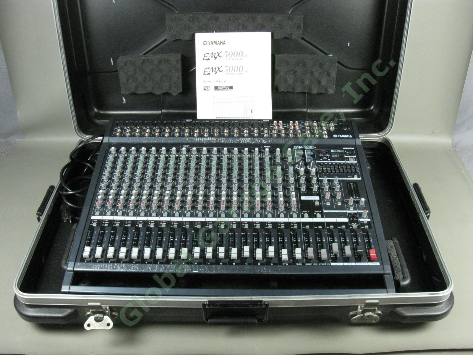 Yamaha EMX-5000-20 20-Channel 1000W Powered PA Mixer w/ SKB Travel Case VG COND!