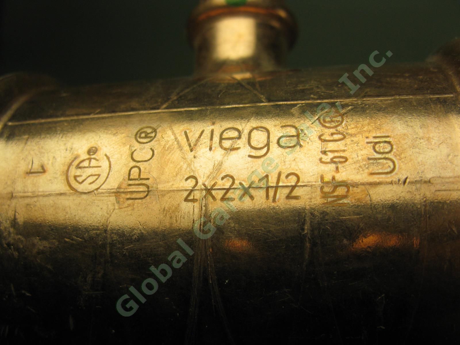 6 New Viega ProPress 15538 2" x 2" x 1/2" Zero Lead Smart Connect Copper Tee Lot 3