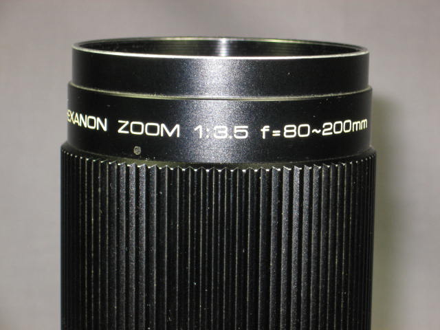 Konica Hexanon 80-200mm 3.5 Zoom + AR 200mm Camera Lens 6