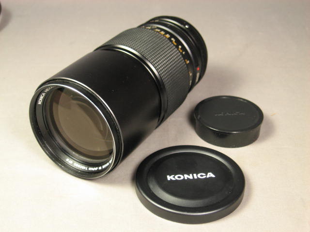 Konica Hexanon 80-200mm 3.5 Zoom + AR 200mm Camera Lens 8