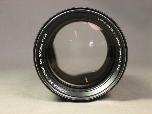 Konica Hexanon 80-200mm 3.5 Zoom + AR 200mm Camera Lens 11