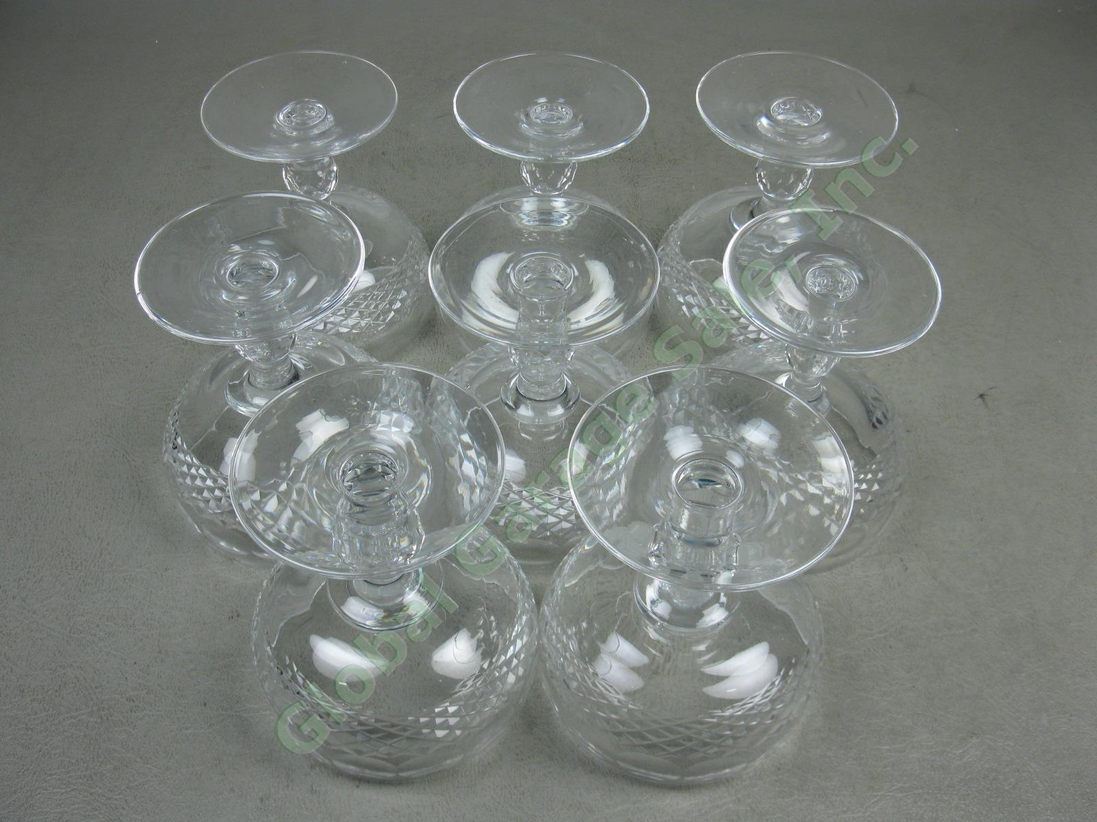 8 Waterford Crystal Colleen Short Stem Champagne Tall Sherbet Glasses Set 4-3/8" 2