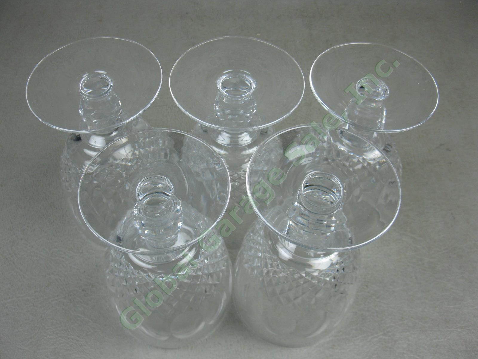5 Waterford Cut Lead Crystal Colleen Water Goblet Glasses Set Lot 5-1/4" Tall NR 2