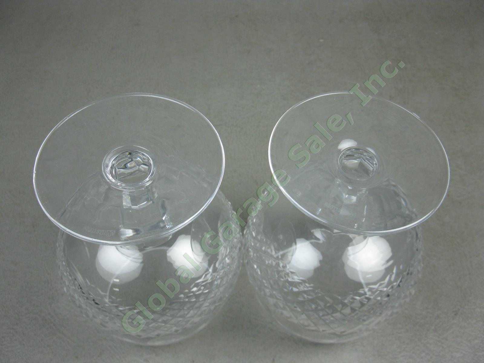 2 Waterford Cut Lead Crystal Colleen Brandy Snifter Glasses Set Lot 5-1/8" Tall 2