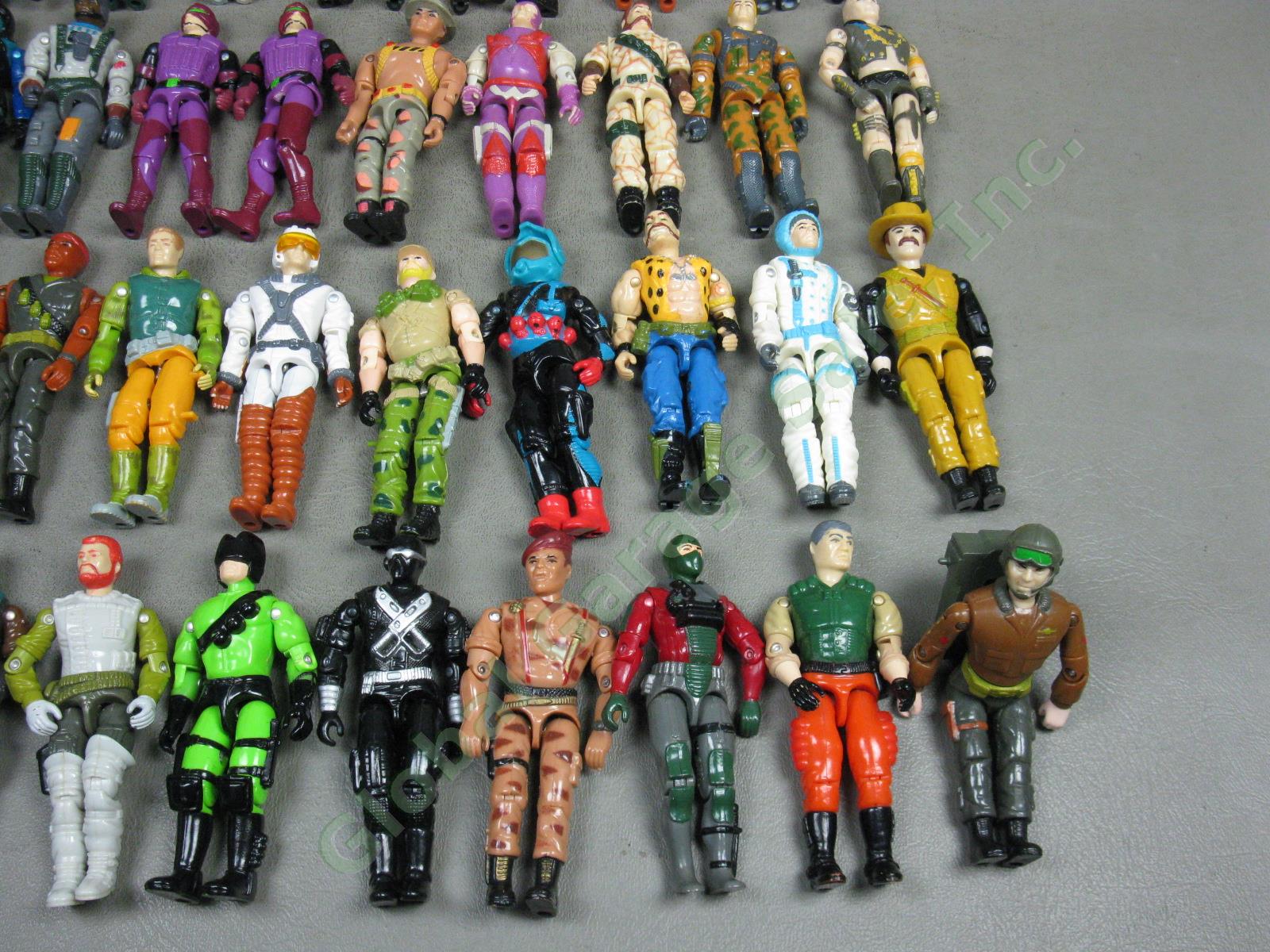 HUGE LOT 52 Loose Action Figures Parts Accessories 1980s Hasbro 3-3/4" GI Joe + 2