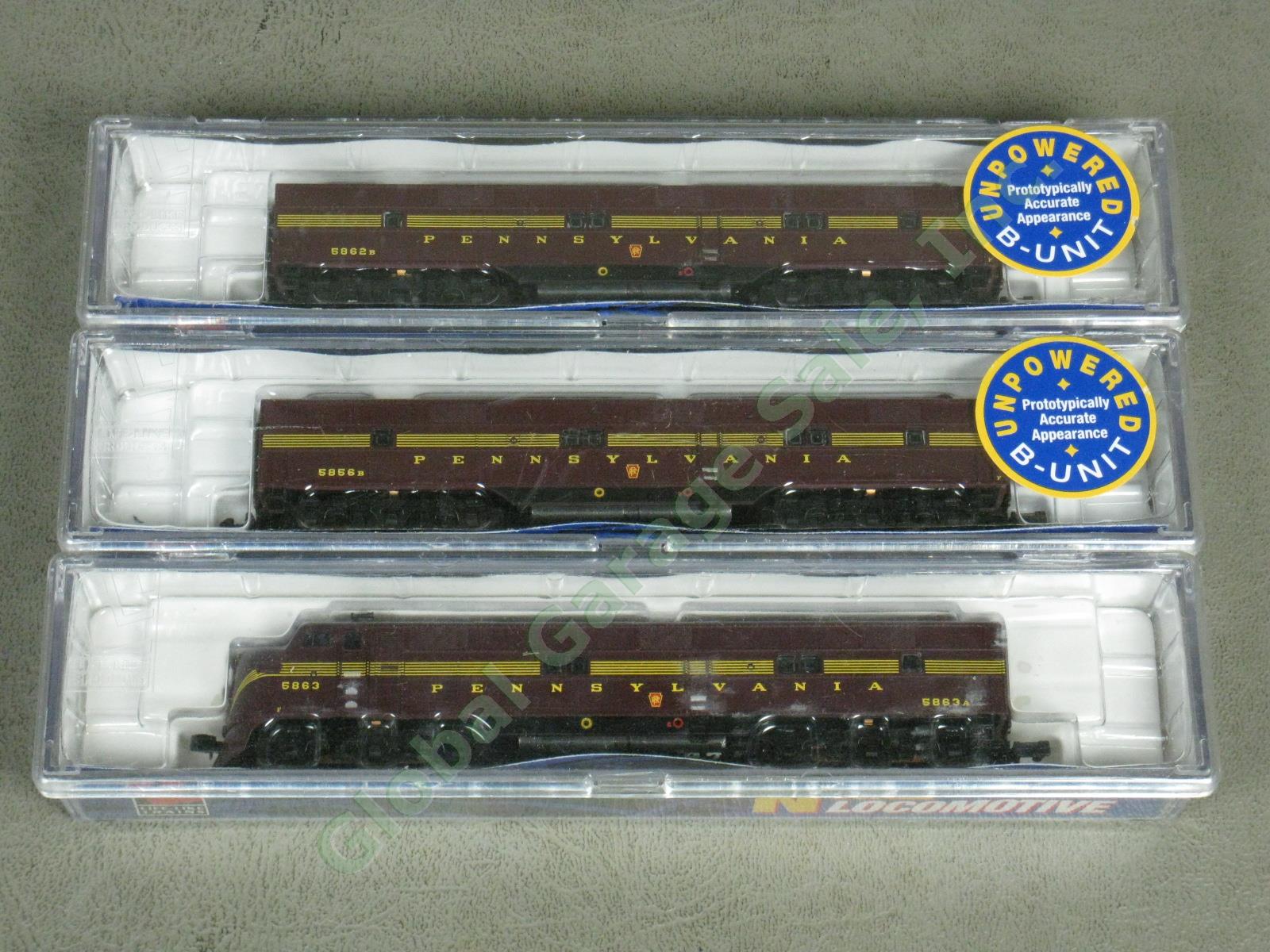 3 Life-Like N-Scale E7 Diesel Locomotives Set Pennsylvania PRR 7040 7041 7042 NR