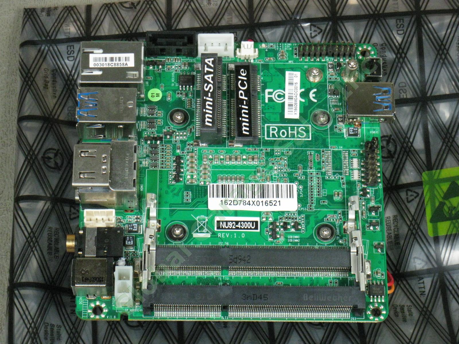 Intel Dual Core i5-4300U 1.9Ghz NUC Jetway NU92-4300u Motherboard 101mm 2 HDMI 1