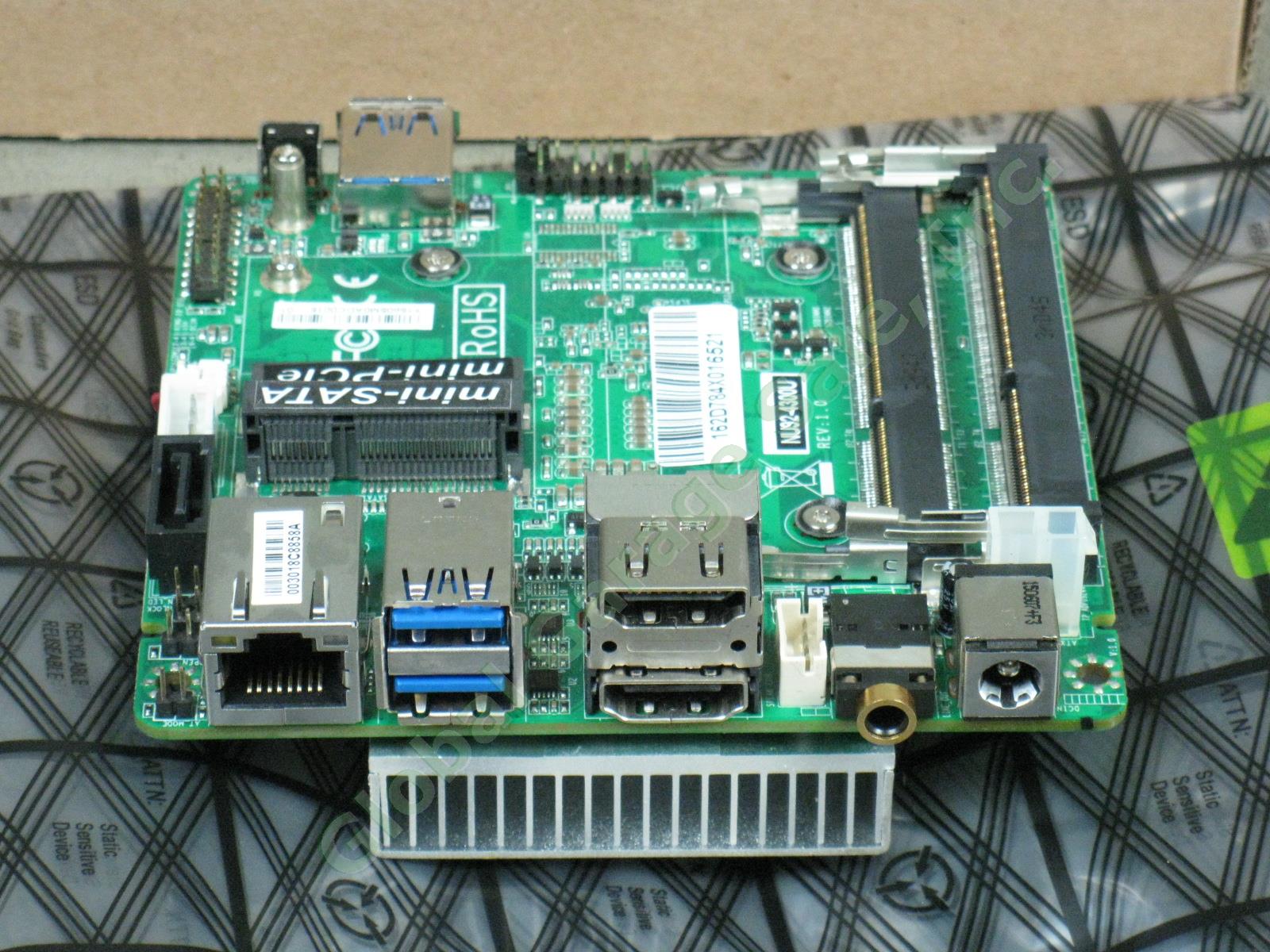 Intel Dual Core i5-4300U 1.9Ghz NUC Jetway NU92-4300u Motherboard 101mm 2 HDMI 2