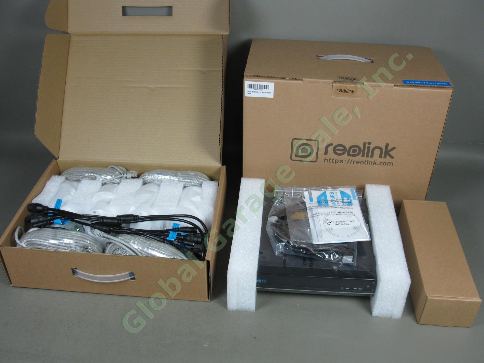 NEW Reolink RLK8-410B4 8CH 4MP PoE 4-Camera 2TB HDD Security System HD 2560x1440