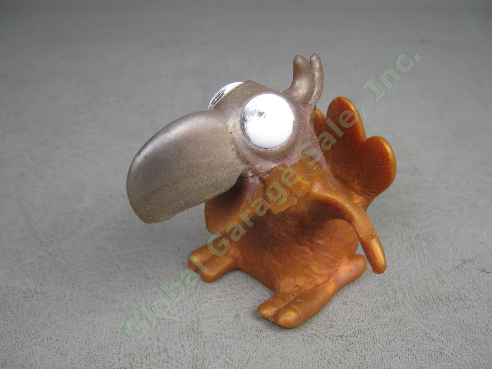 3" Vtg 1970 ULTRA-RARE Russ Wallace Berrie Oily Jiggler Rubber Toy Parrot Figure 1