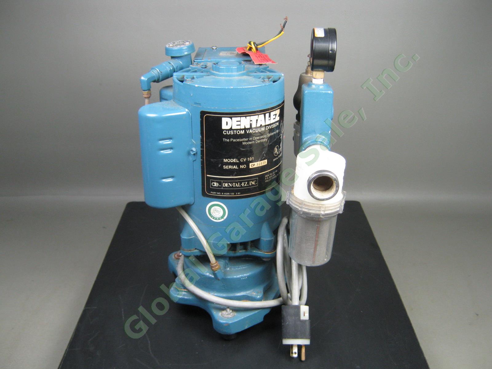 DentalEz CV 101 Custom Air 1HP 230V Single Water Ring Dental Vacuum Pump Works!