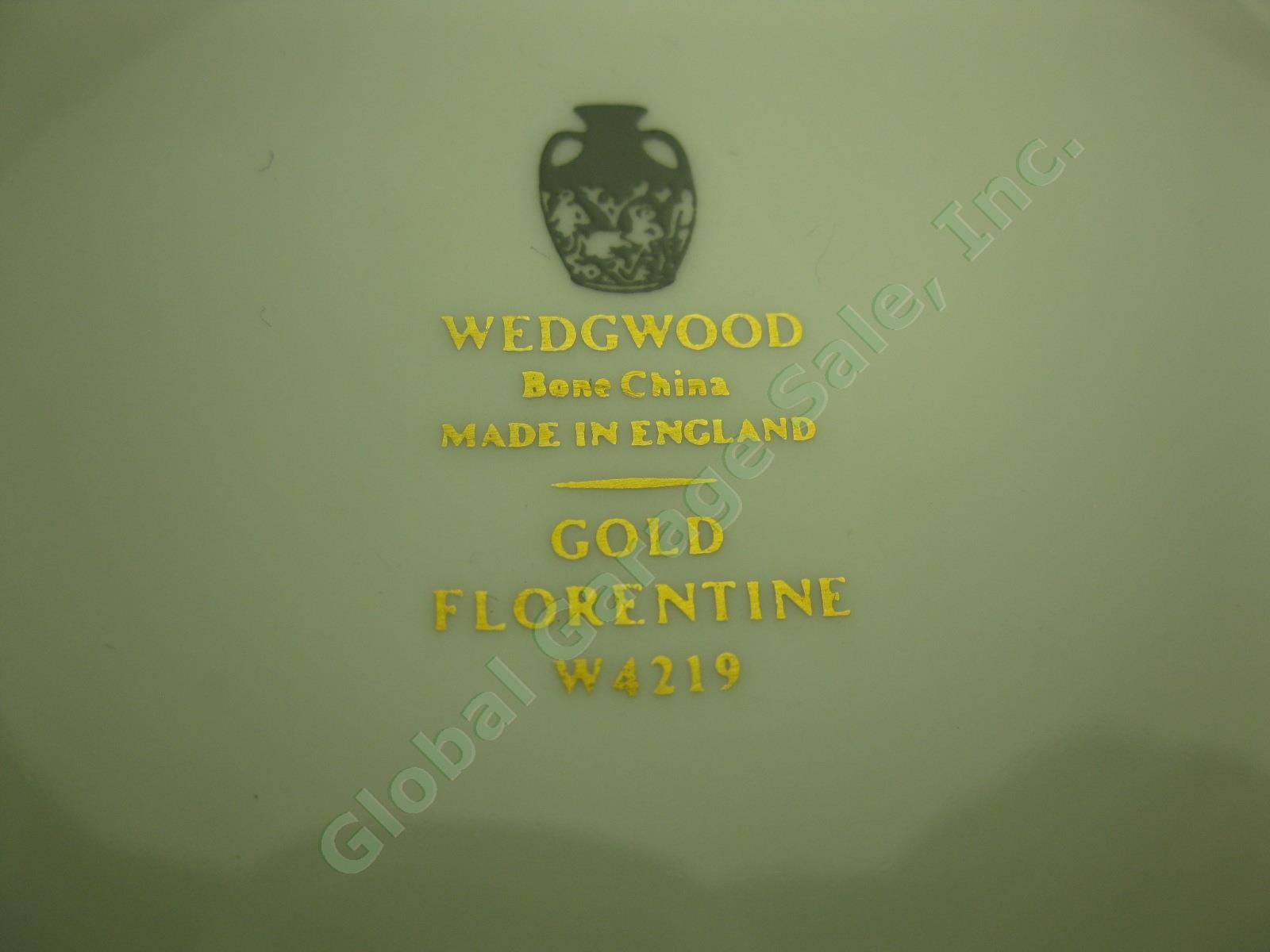 Wedgwood Gold Florentine Dragon Round Covered Vegetable Serving Bowl + Lid W4219 7