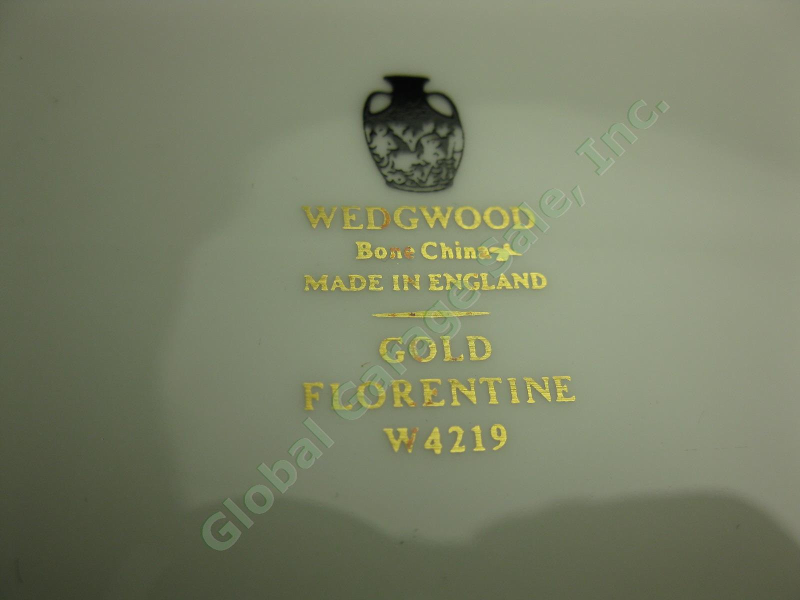 2 Wedgwood Gold Florentine Dragon China 10" Oval Open Vegetable Bowls Set #W4219 4
