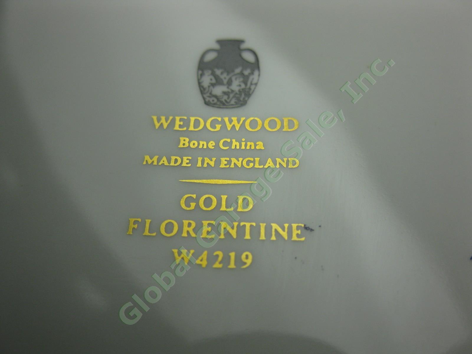 Wedgwood Gold Florentine Dragon Bone China Large 9-1/2" Salad Serving Bowl W4219 5