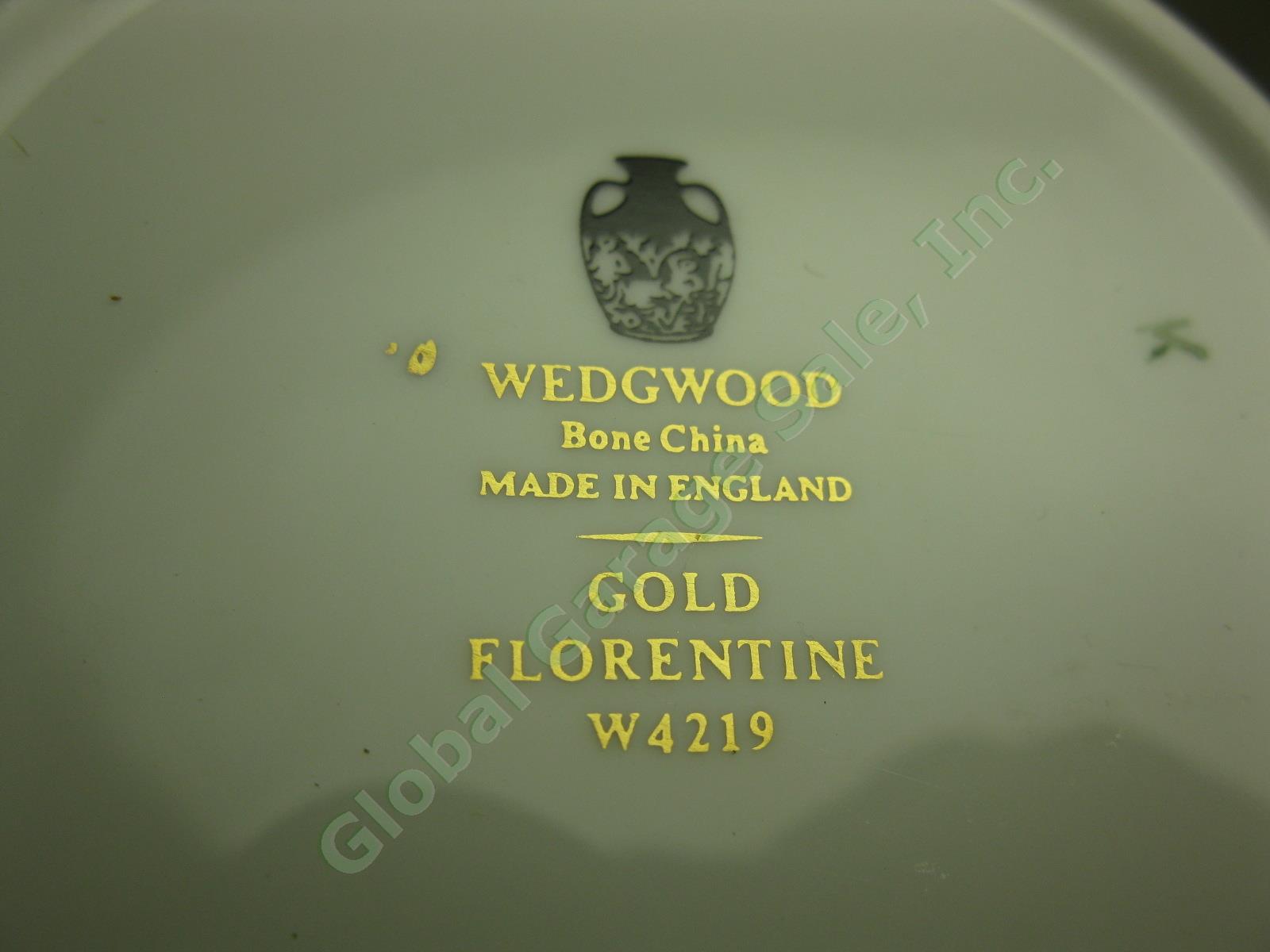 6 Wedgwood Gold Florentine Dragon Bone China 5" Berry Fruit Sauce Bowl Set W4219 3