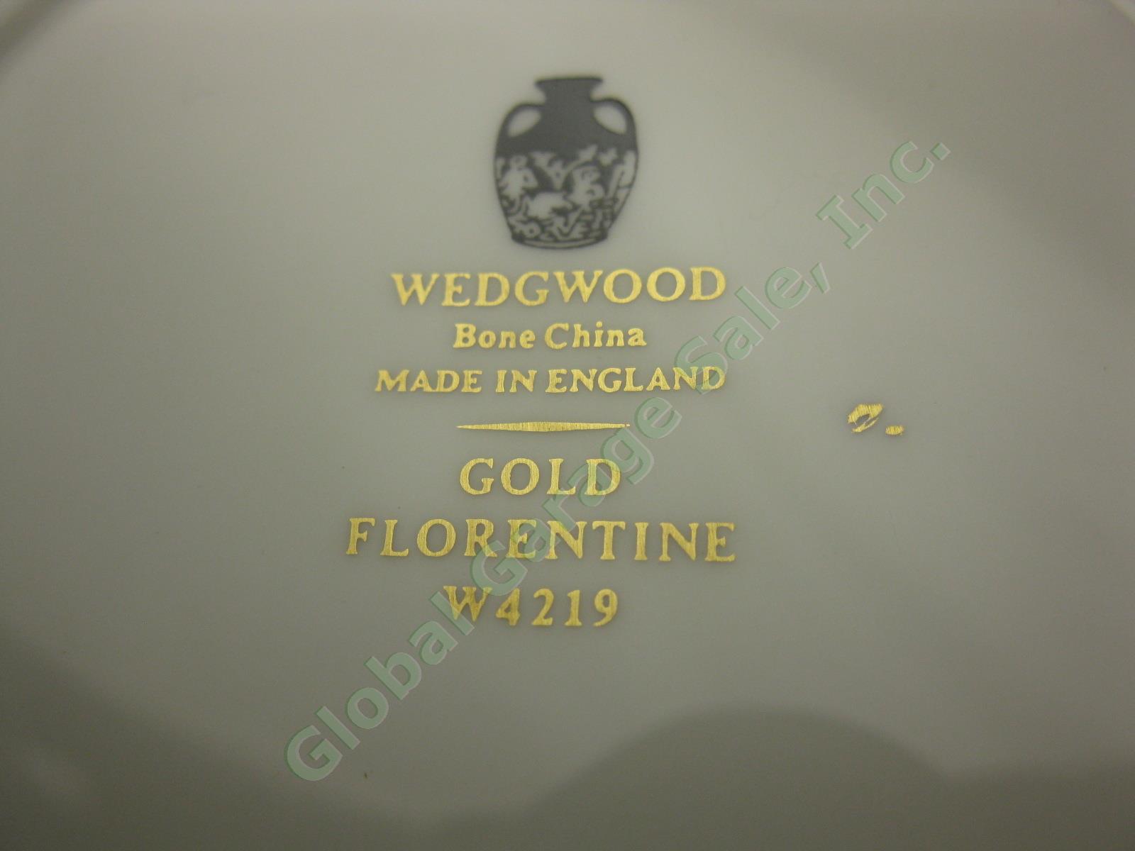 6 Wedgwood Gold Florentine Dragon Bone China 5" Berry Fruit Sauce Bowl Set W4219 3
