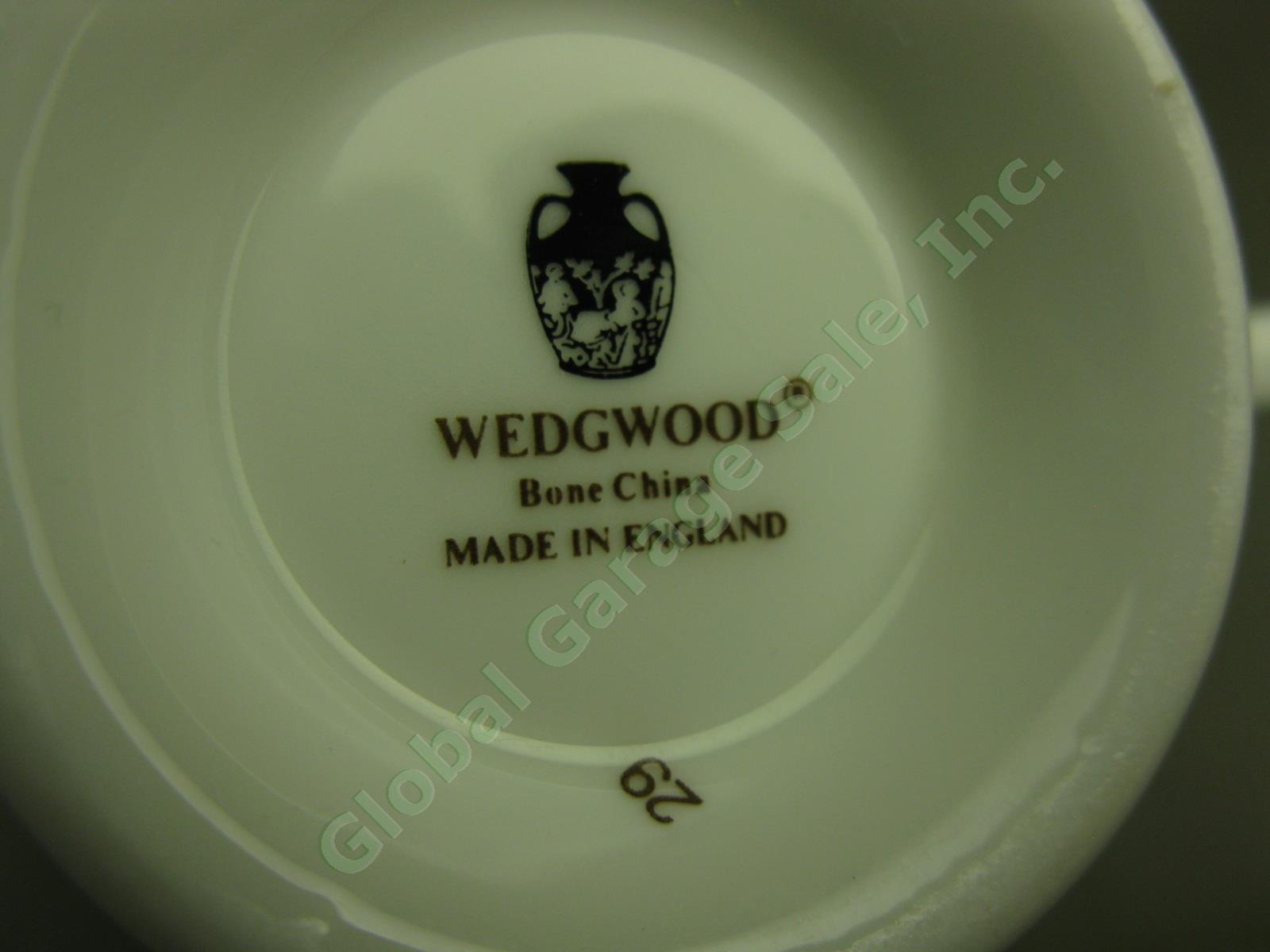 4 Wedgwood Gold Florentine Dragon Bone China Tea Cups + 4 Saucers Set Lot #W4219 6