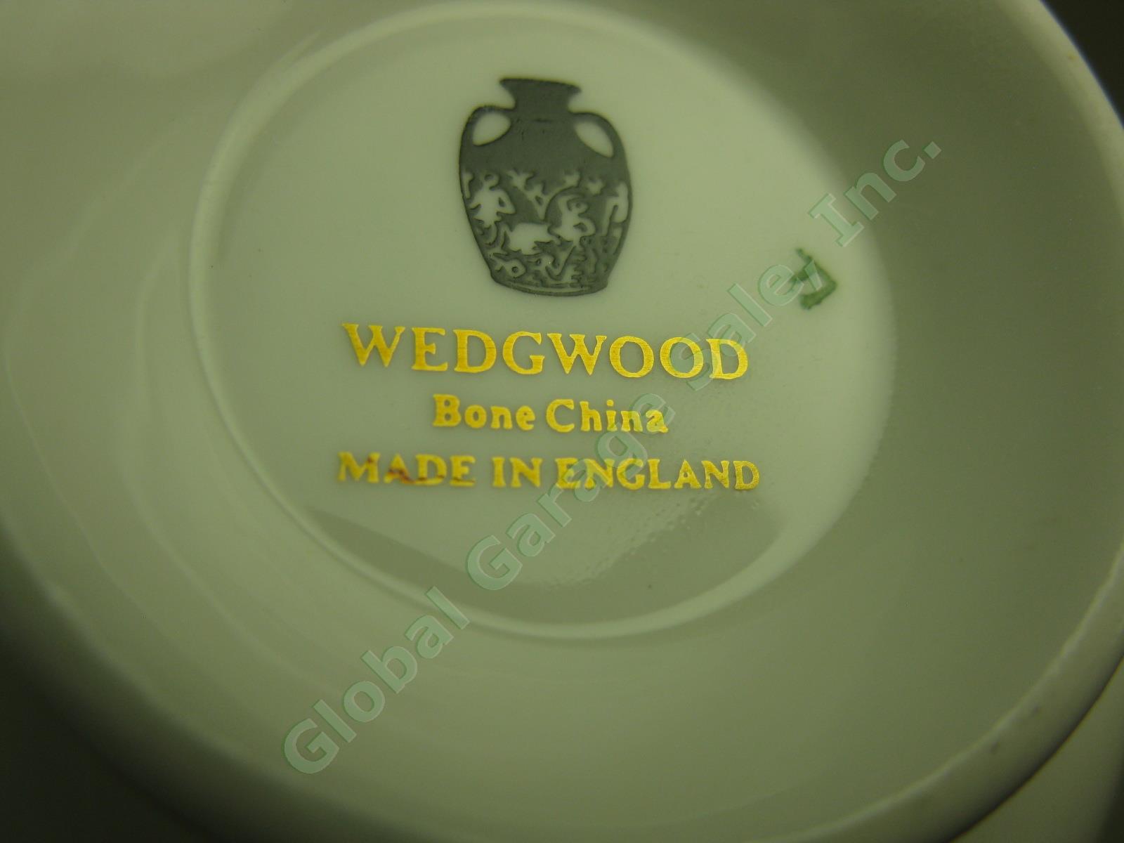 4 Wedgwood Gold Florentine Dragon Bone China Tea Cups + 4 Saucers Set Lot #W4219 7