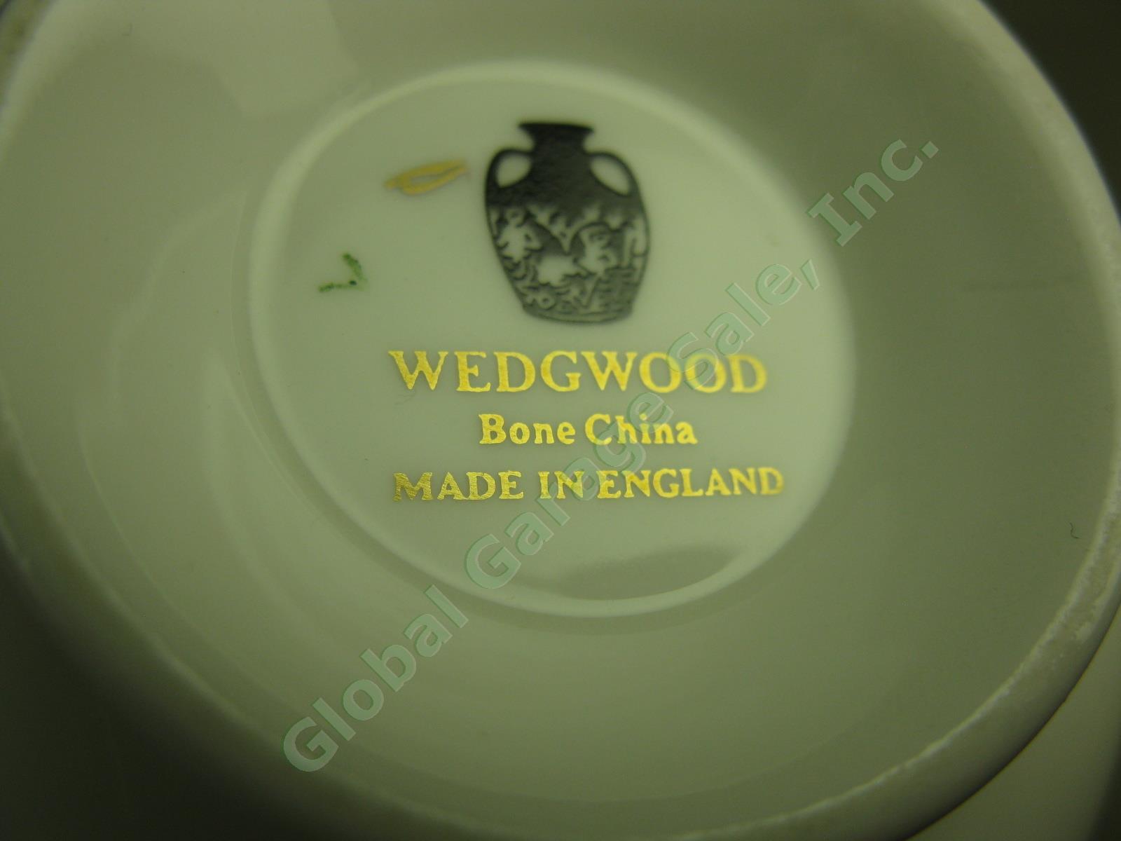 5 Wedgwood Gold Florentine Dragon Bone China Tea Cups + 4 Saucers Set Lot #W4219 7