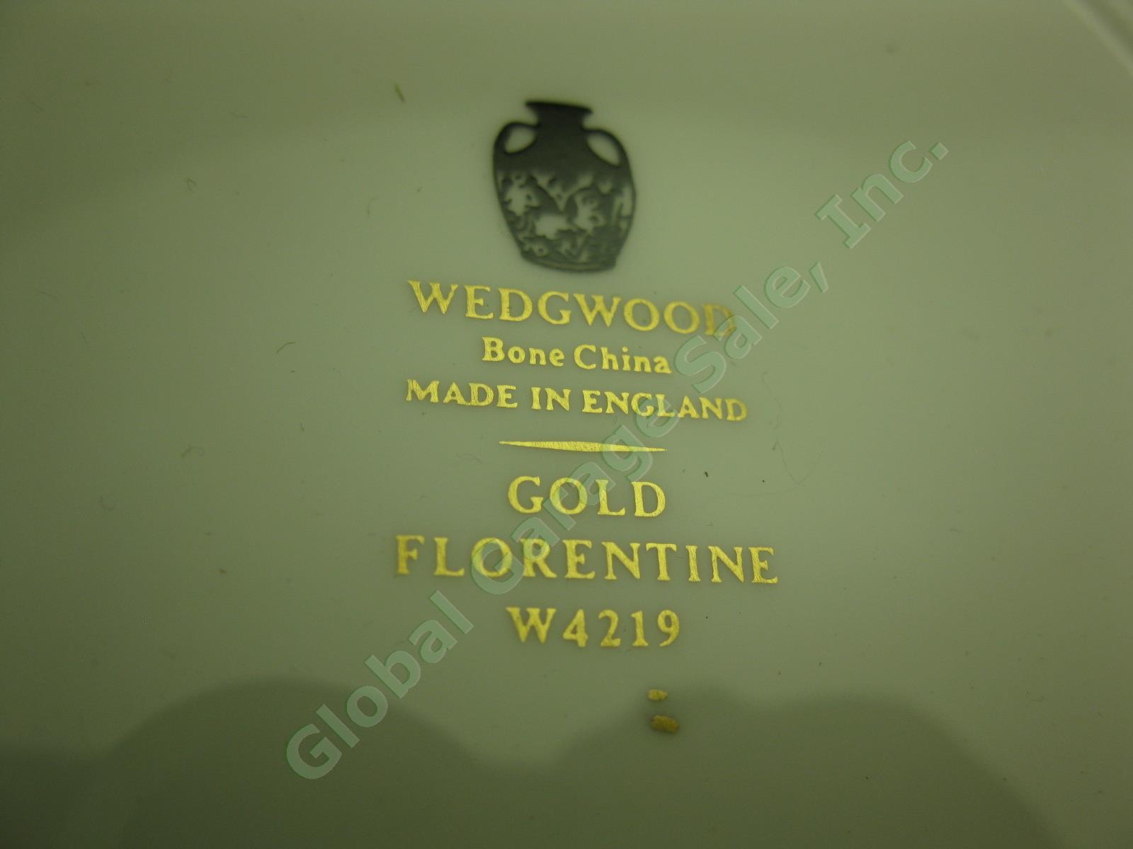 12 Wedgwood Gold Mark Florentine Dragon 6" Bread & Butter Plates Set Lot #W4219 4