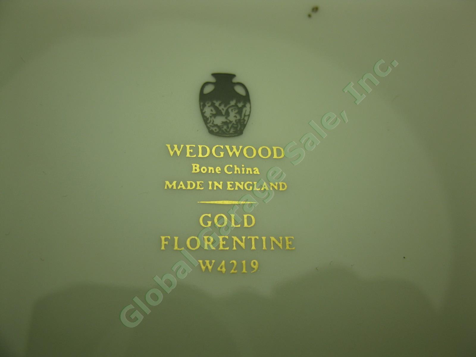 Wedgwood Gold Florentine Dragon Bone China 13.25" Chop Plate Round Platter W4219 3