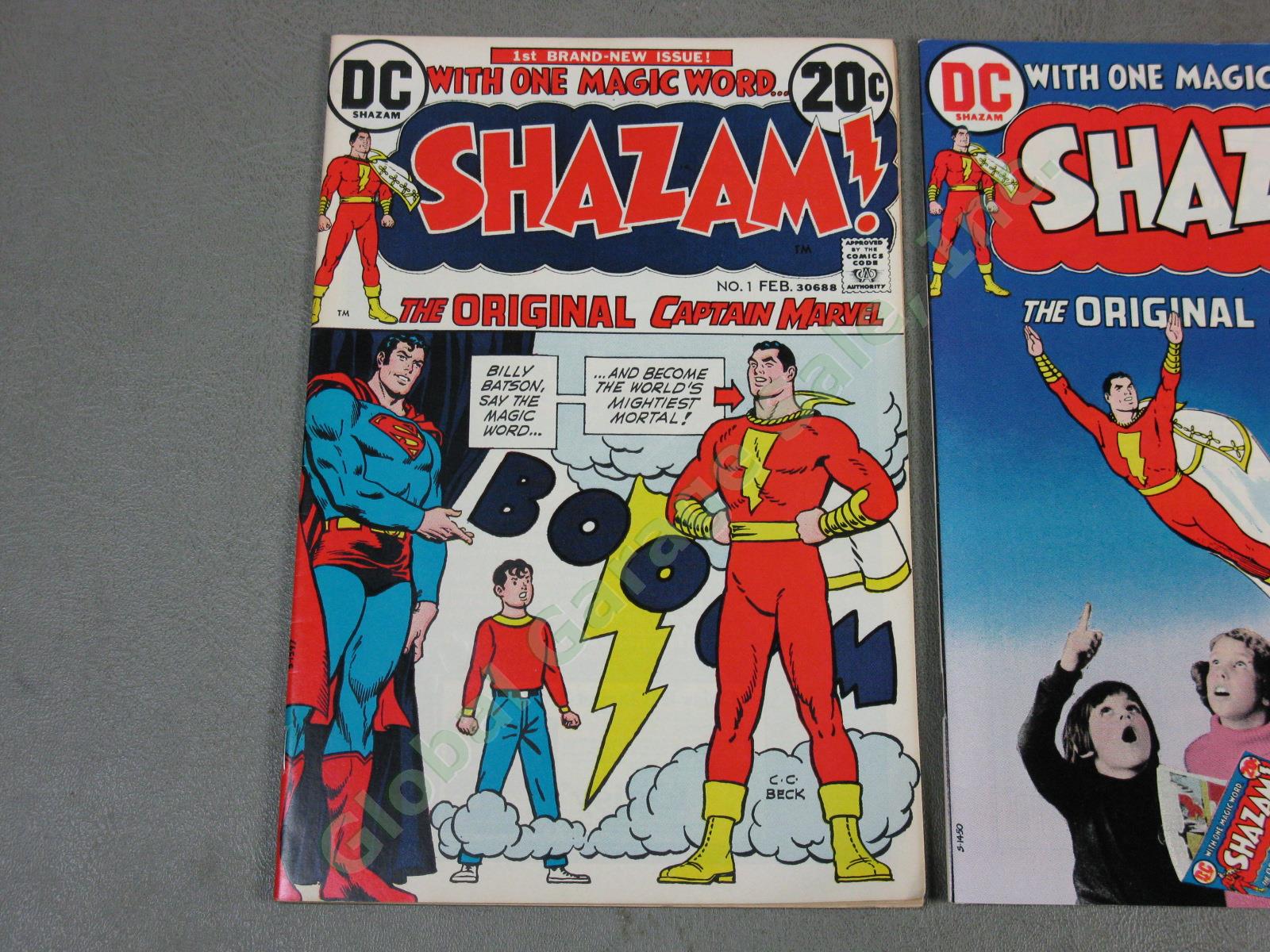 Vtg 1973 Shazam! 1 2 3 Original Captain Marvel Comic Book Lot Set High Grade NR! 1