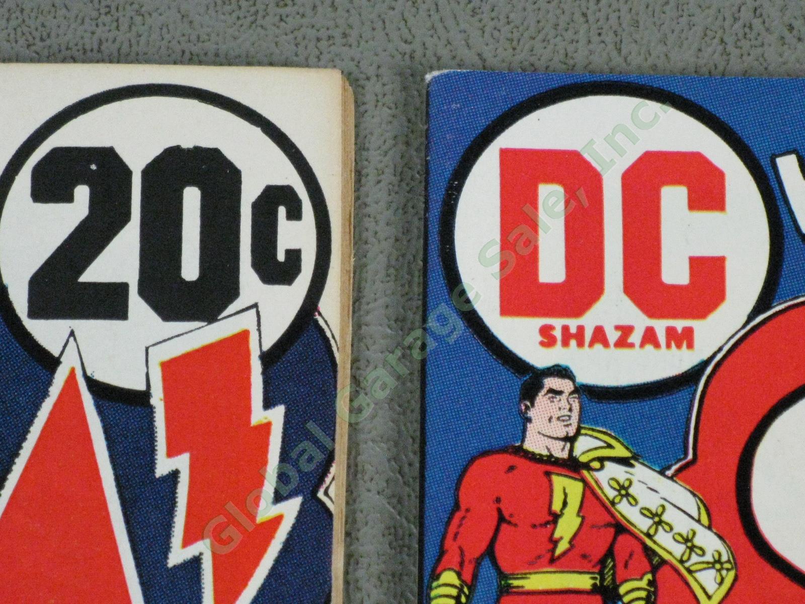 Vtg 1973 Shazam! 1 2 3 Original Captain Marvel Comic Book Lot Set High Grade NR! 4