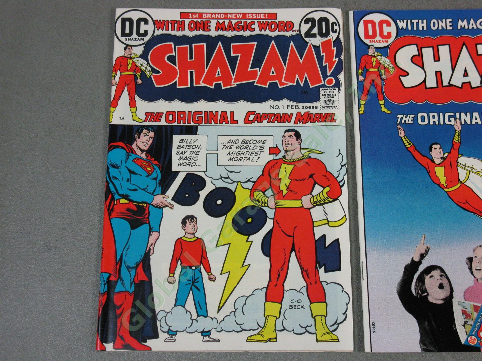 Vtg 1973 Shazam! 1 2 3 Original Captain Marvel Comic Book Lot Set Exc Condition 1