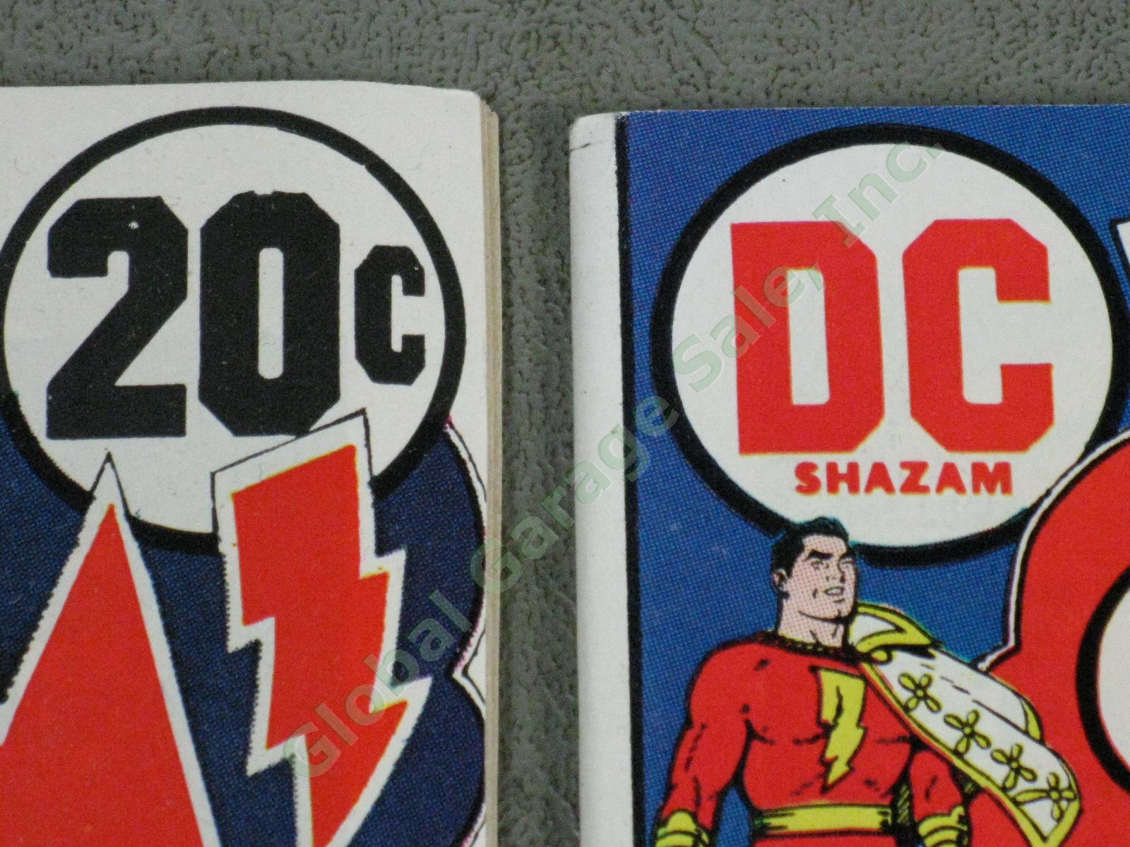 Vtg 1973 Shazam! 1 2 3 Original Captain Marvel Comic Book Lot Set Exc Condition 4