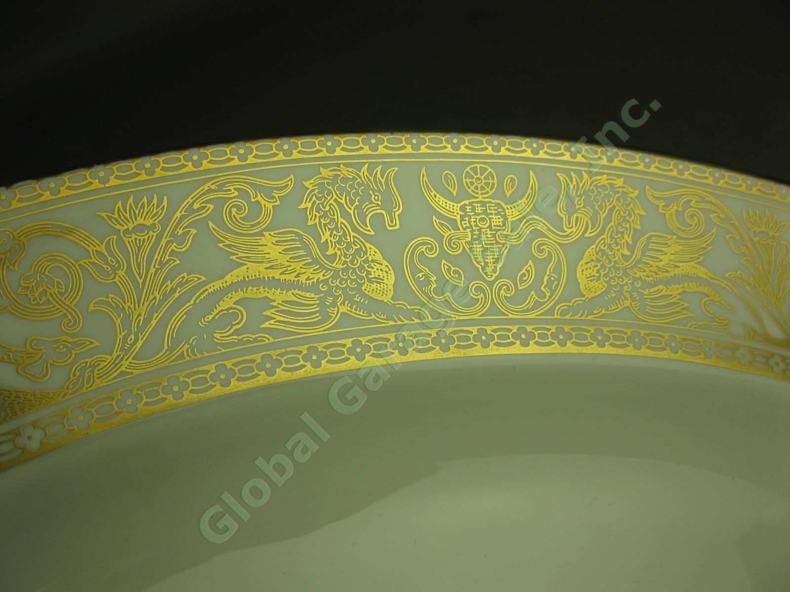 Wedgwood Gold Florentine Dragon China 15.5" x 11.5" Oval Serving Platter #W4219 1