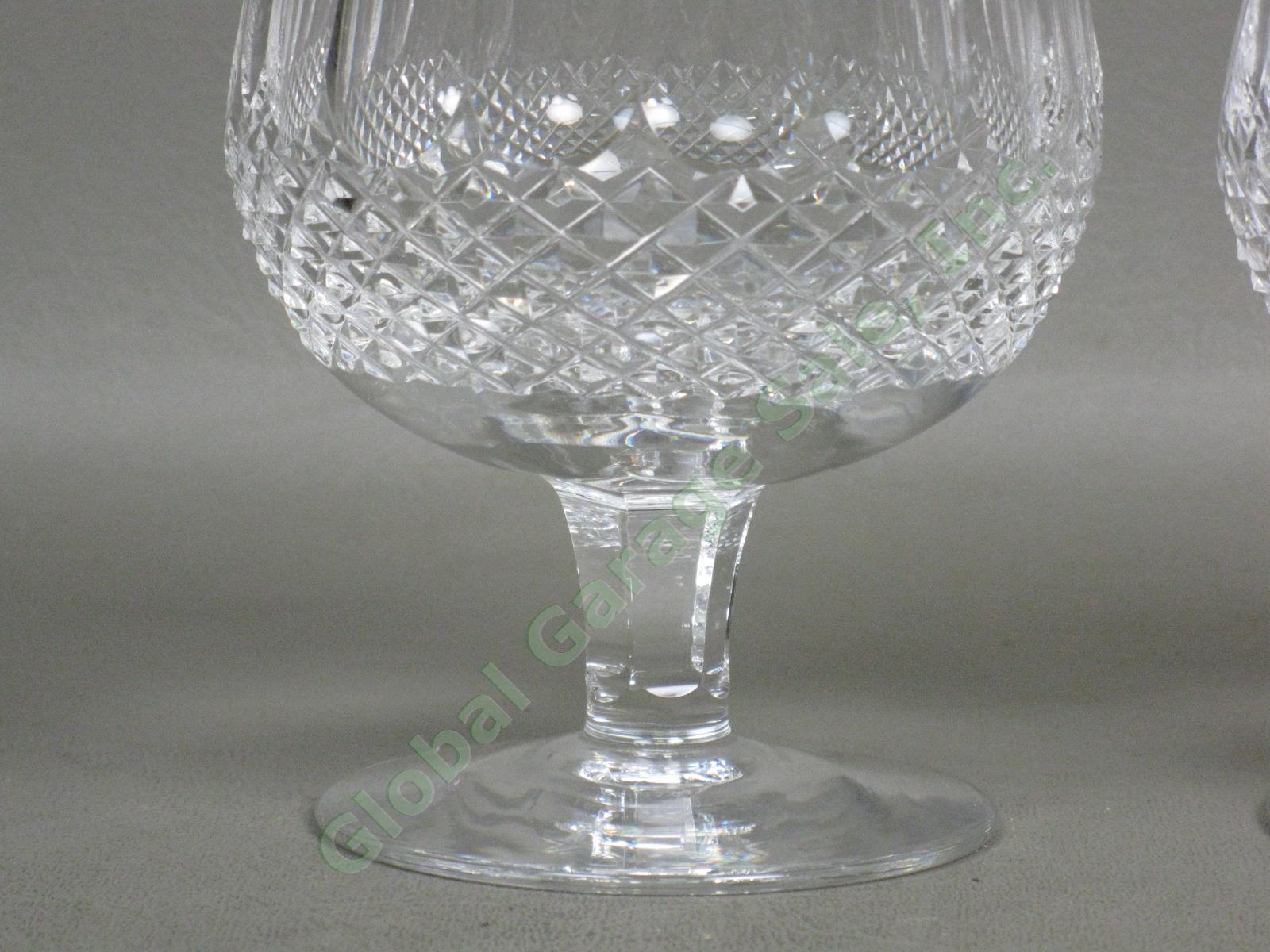 2 Waterford Cut Lead Crystal Colleen Brandy Snifter Glasses Pair Set Lot 5-1/8" 2