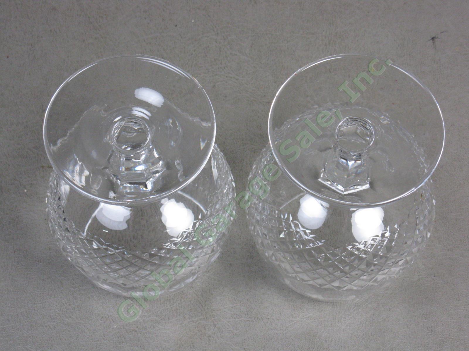 2 Waterford Cut Lead Crystal Colleen Brandy Snifter Glasses Pair Set Lot 5-1/8" 4