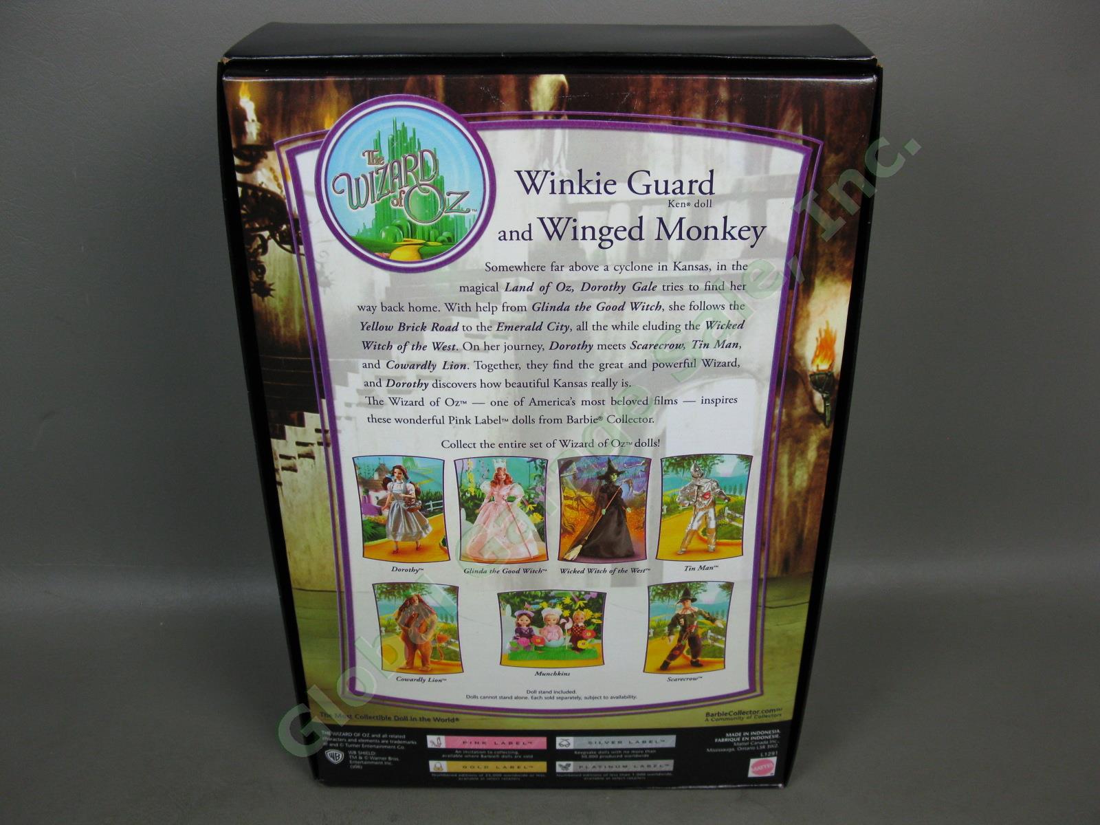 NRFB 2006 Mattel Barbie Wizard of Oz Pink Label Winkle Guard Ken + Winged Monkey 7