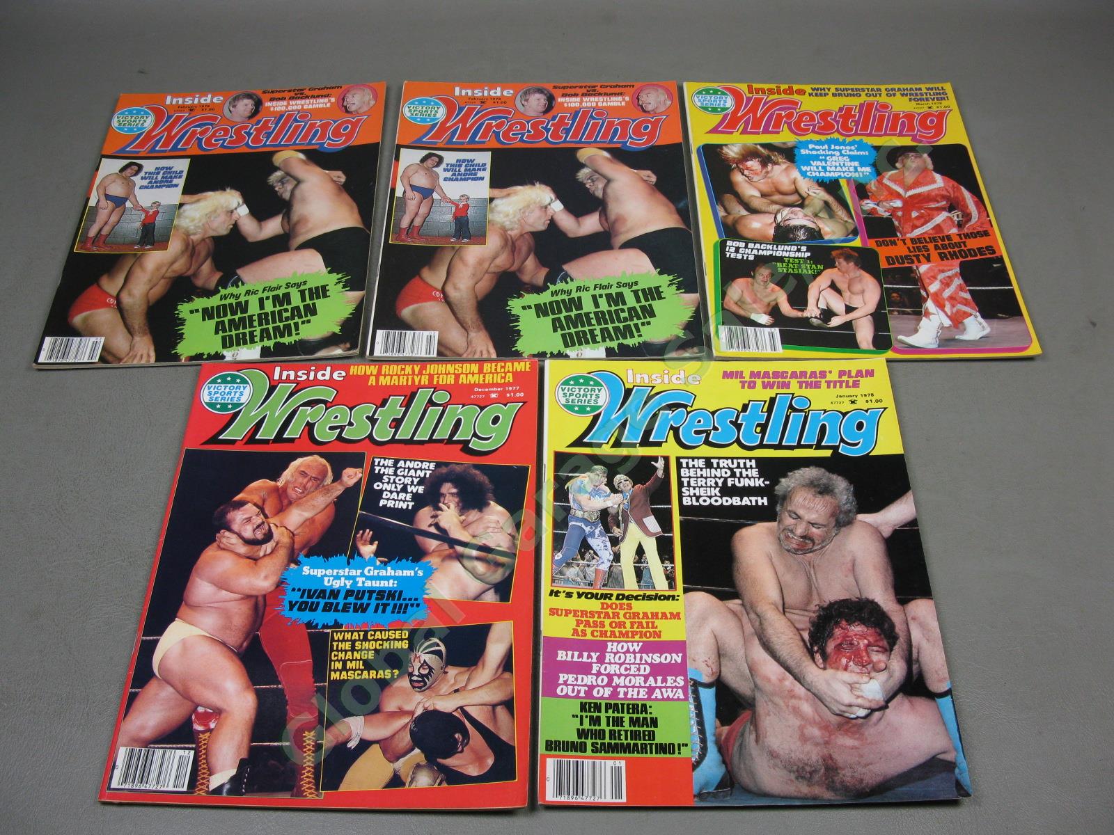 20 Vtg Victory Sports Series Inside Wrestling Magazines 1975-1981 Wholesale Lot 5