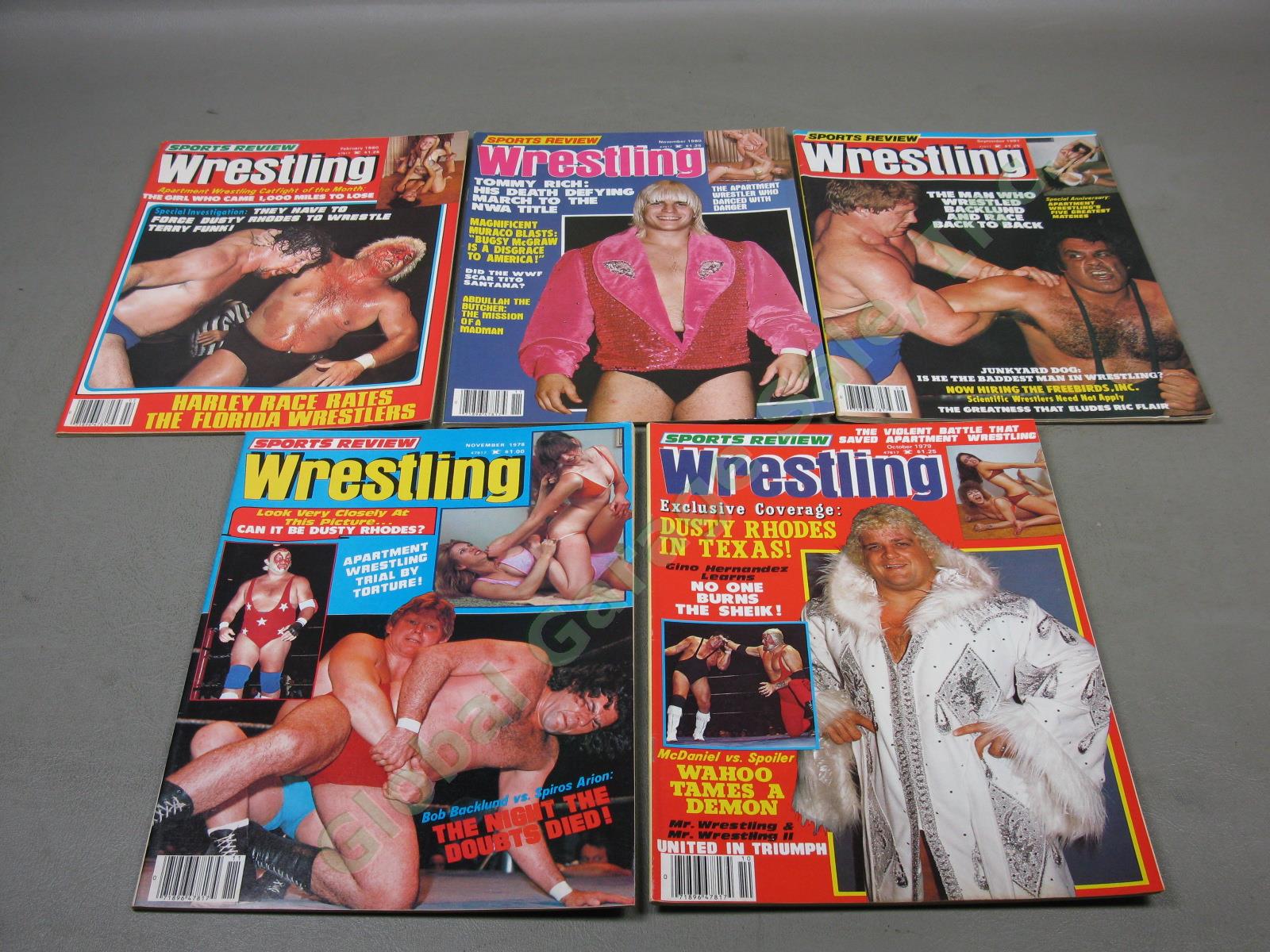 25 Vtg Sports Review Wrestling Magazine Lot 1975-1981 Annuals Andre The Giant ++ 5