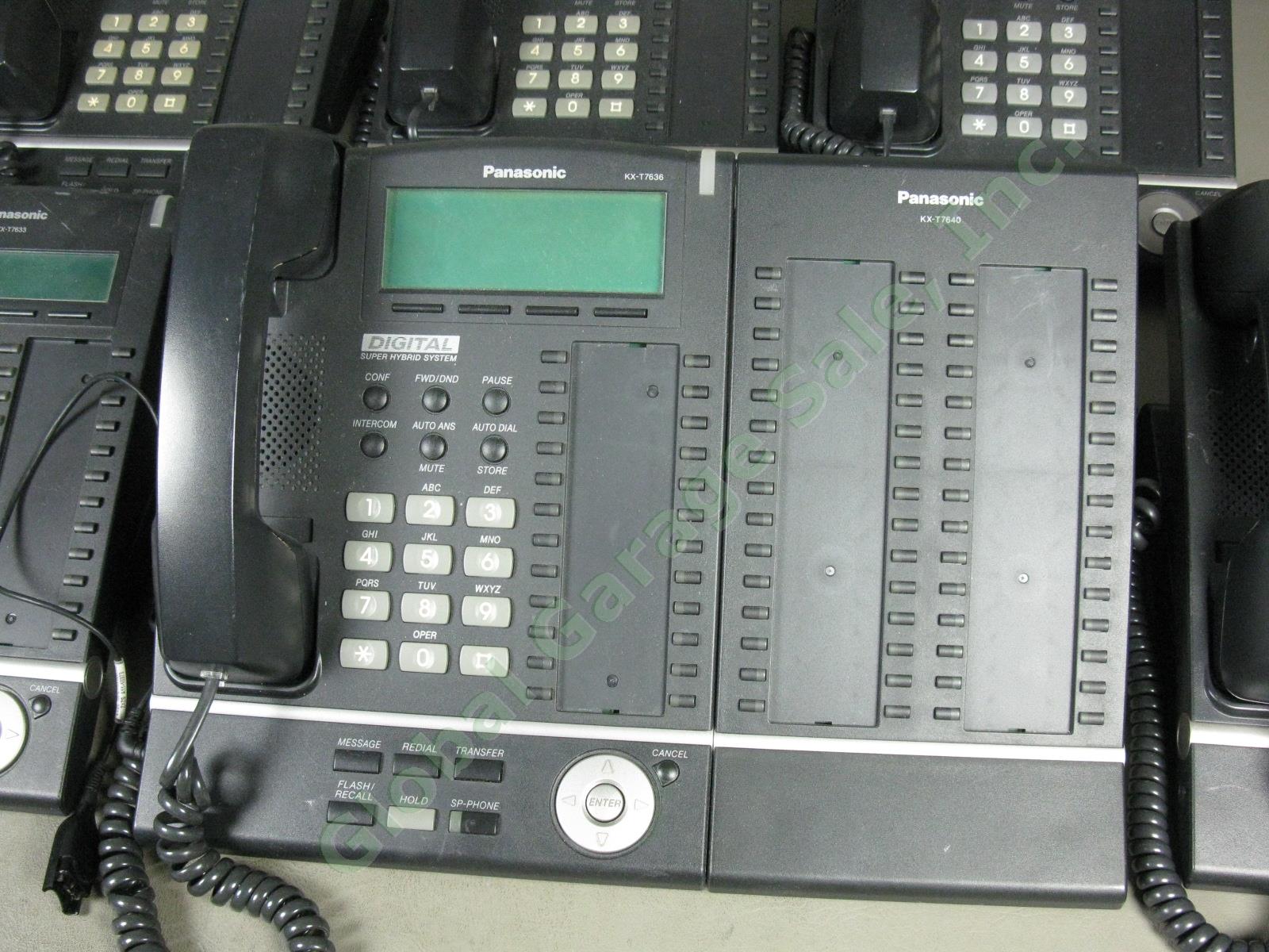 8 Panasonic KX-T7633-B KX-T7636 Business Phones System Lot KX-T7640 DSS Console 1