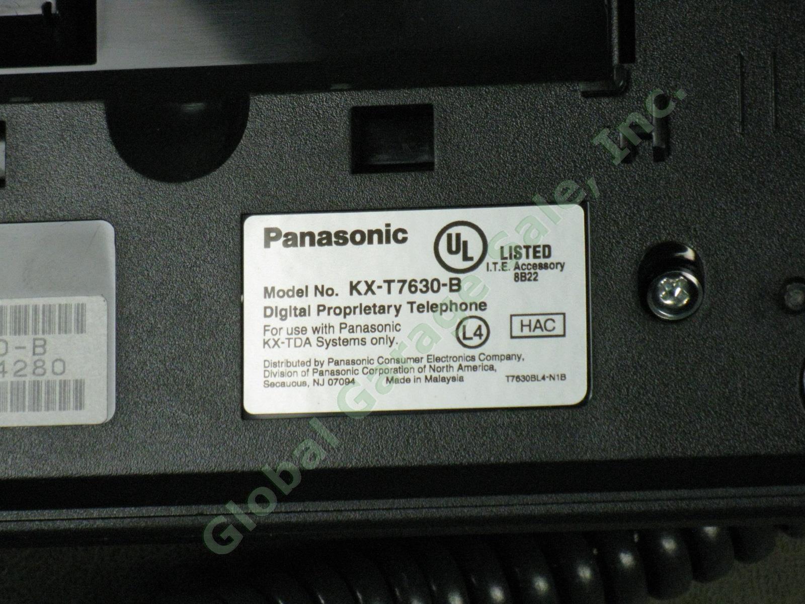 7 Panasonic KX-T7630-B Business Phones Digital Display Speakerphone System Lot 3