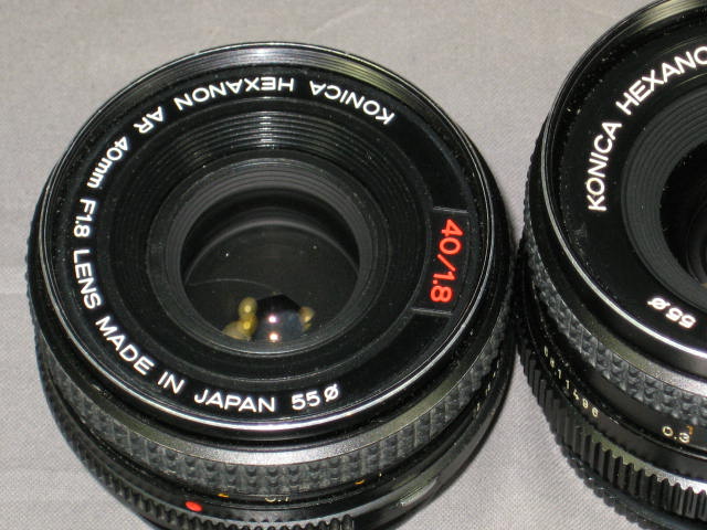 Konica Hexanon AR 28mm 3.5 35mm 2.8 40mm 1.8 Lens Lot + 7