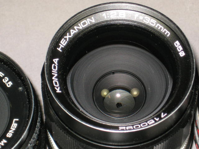 Konica Hexanon AR 28mm 3.5 35mm 2.8 40mm 1.8 Lens Lot + 9