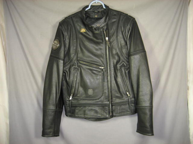 Black Leather Harley Davidson Motorcycle Jacket Women S