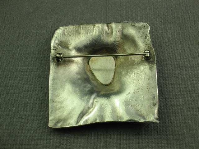 Opal 14K Yellow Gold Sterling Silver Pin Brooch Jewelry 4