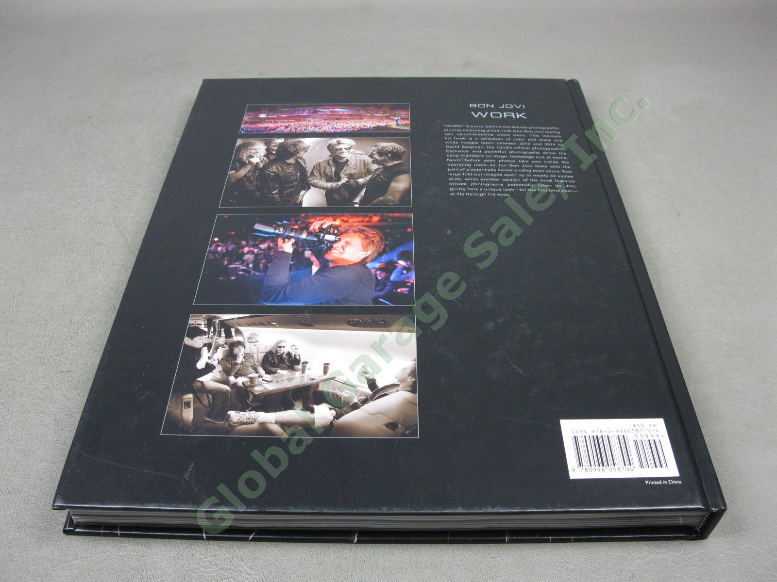 Jon Bon Jovi Work 2014 Oversized Hardcover HC Concert Photo Book David Bergman 2