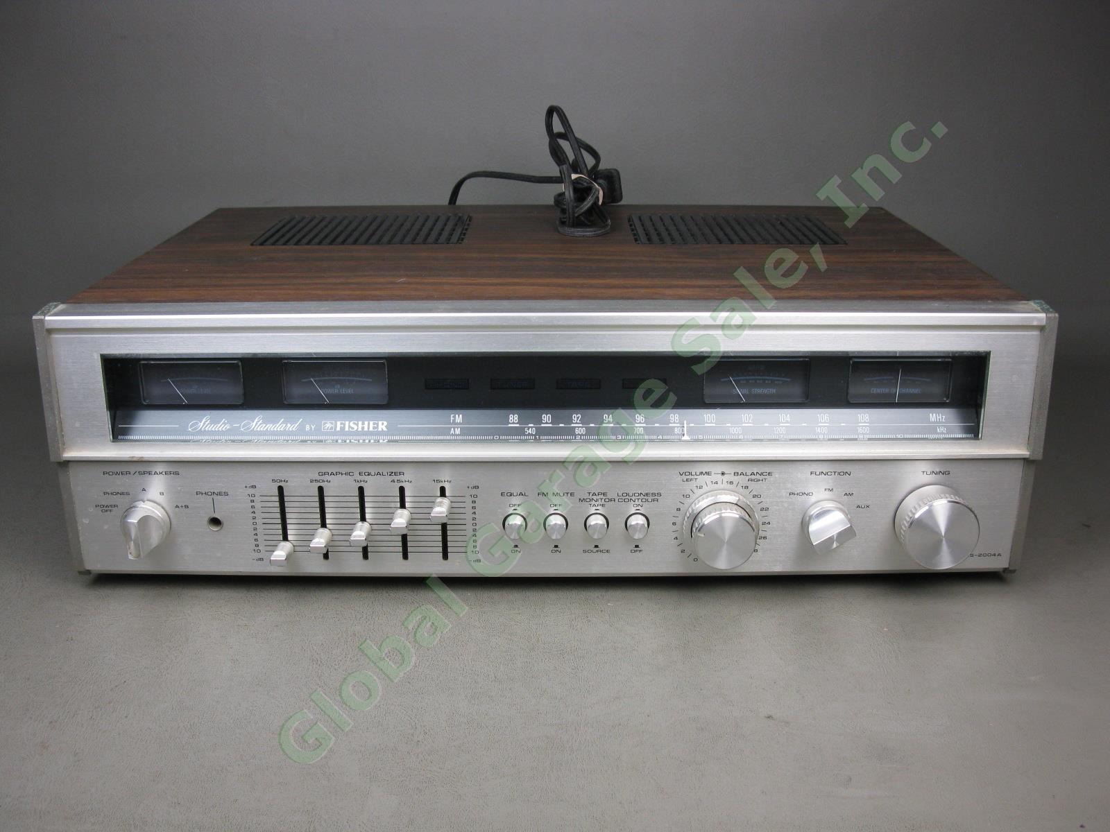 Vtg Studio-Standard By Fisher RS-2004A AM/FM Stereo Receiver Tuner Amp 45WPC NR!